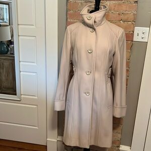 Kenneth Cole camel long pea coat